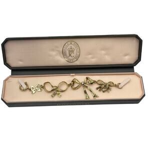 Juicy Couture Vintage Mulit-Bow Girly Retired Gold Tone Bracelet 7”